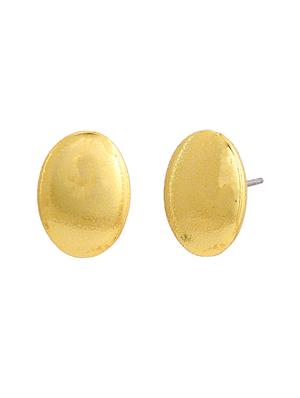 gold metal studs earring - 17327872 - Standard Image - 3