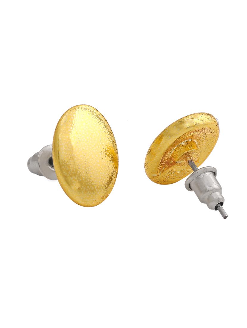 gold metal studs earring - 17327872 - Zoom Image - 2