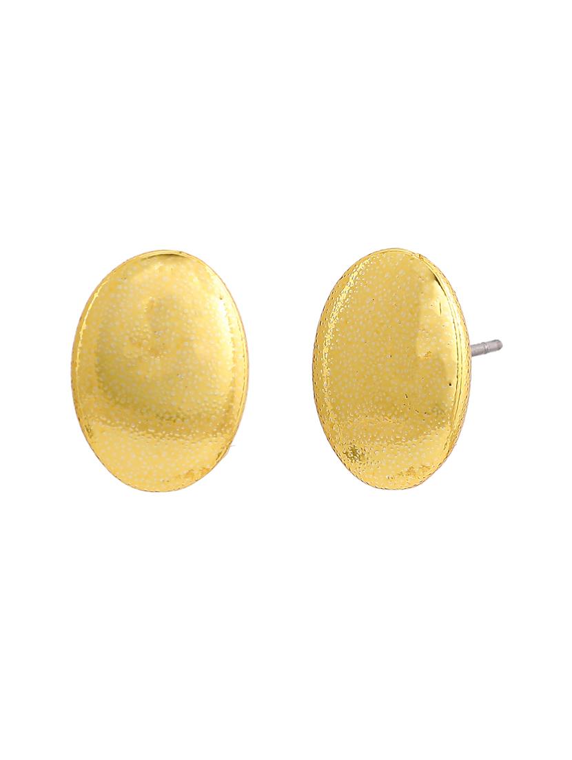 gold metal studs earring - 17327872 - Zoom Image - 3