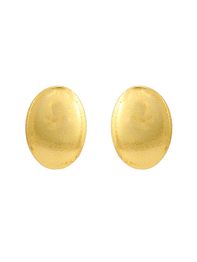 gold metal studs earring - 17327872 - Zoom Image - 4