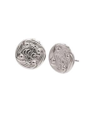 silver metal studs earring - 17327879 - Standard Image - 3
