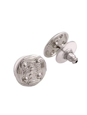 silver metal studs earring - 17327879 - Standard Image - 4