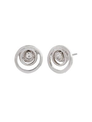 silver metal studs earring - 17327885 - Standard Image - 4