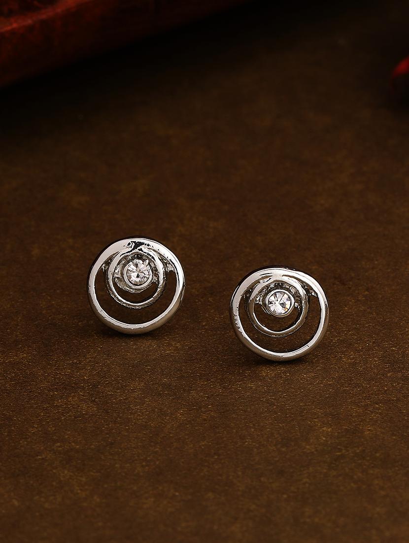 silver metal studs earring - 17327885 - Zoom Image - 1