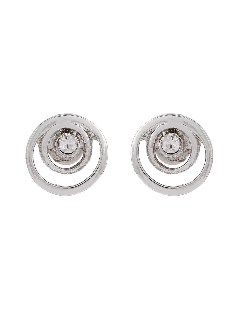 silver metal studs earring - 17327885 - Zoom Image - 3