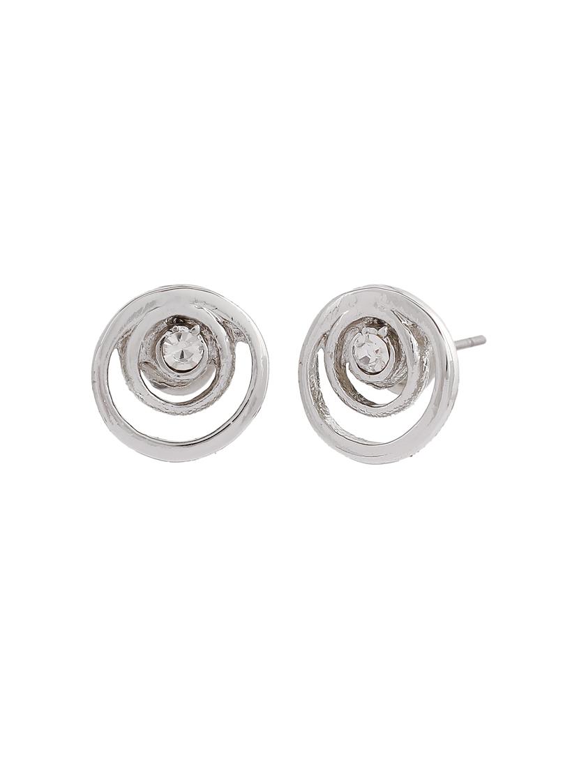 silver metal studs earring - 17327885 - Zoom Image - 4