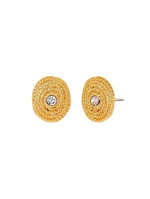 gold metal studs earring - 17327886 - Standard Image - 2