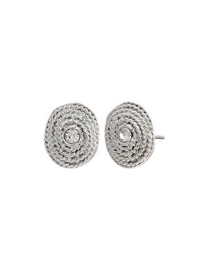 white metal studs earring - 17327887 - Standard Image - 2