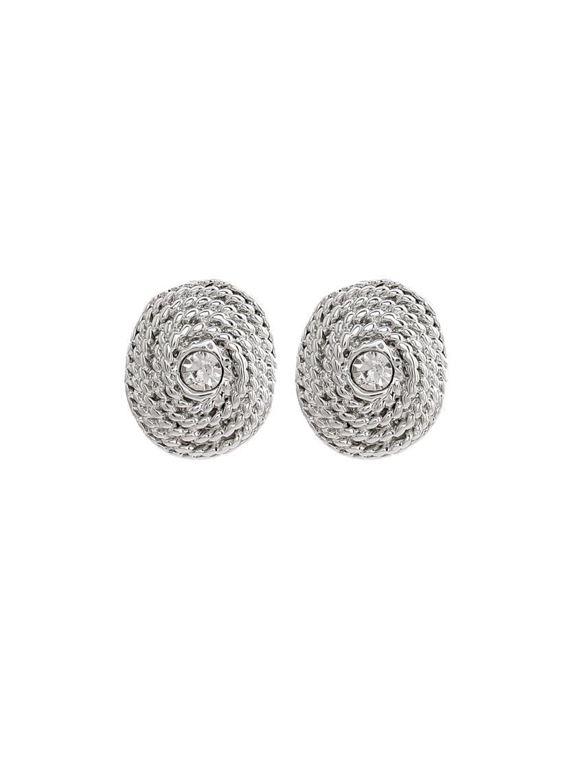 white metal studs earring - 17327887 - Zoom Image - 4