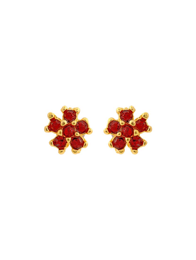 red metal studs earring - 17327893 - Zoom Image - 3