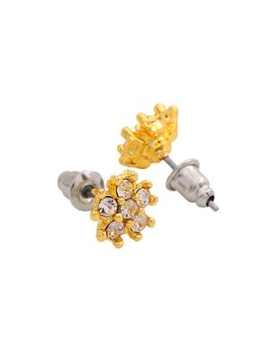 white metal studs earring - 17327894 - Standard Image - 2
