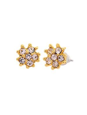 white metal studs earring - 17327894 - Standard Image - 4