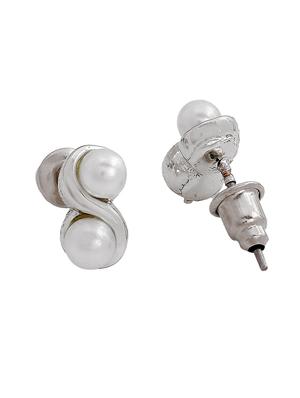 silver metal studs earring - 17327898 - Standard Image - 2