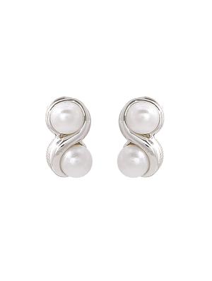 silver metal studs earring - 17327898 - Standard Image - 3