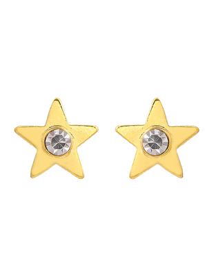 gold metal studs earring - 17327903 - Standard Image - 2