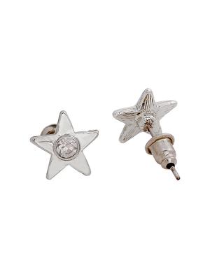 silver metal studs earring - 17327904 - Standard Image - 4