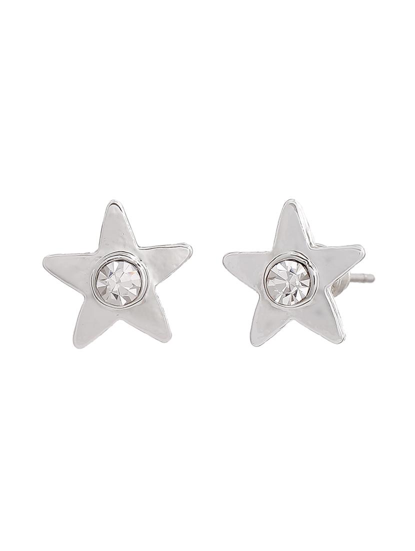 silver metal studs earring - 17327904 - Zoom Image - 3