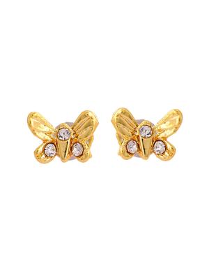 gold metal studs earring - 17327905 - Standard Image - 2