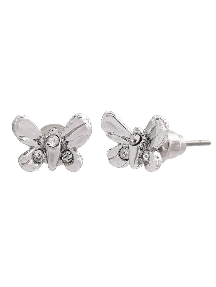 silver metal studs earring - 17327906 - Zoom Image - 4