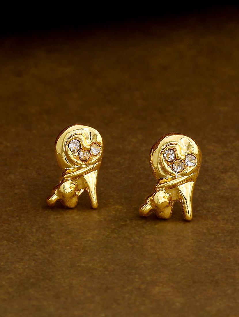 gold metal studs earring - 17327907 - Zoom Image - 1