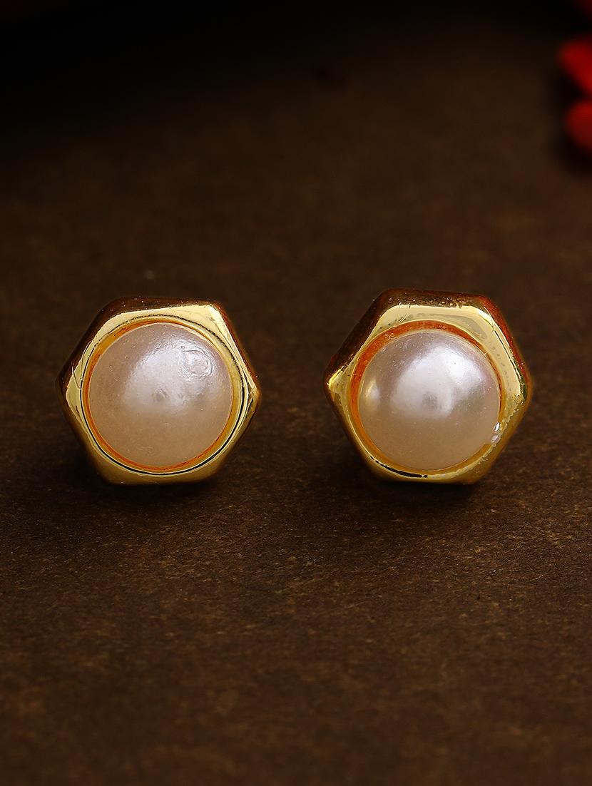 gold metal studs earring - 17327910 - Zoom Image - 1