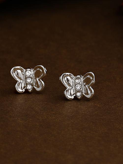 silver metal studs earring - 17327915 - Standard Image - 1