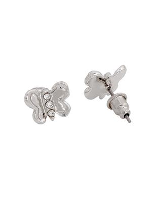 silver metal studs earring - 17327915 - Standard Image - 3