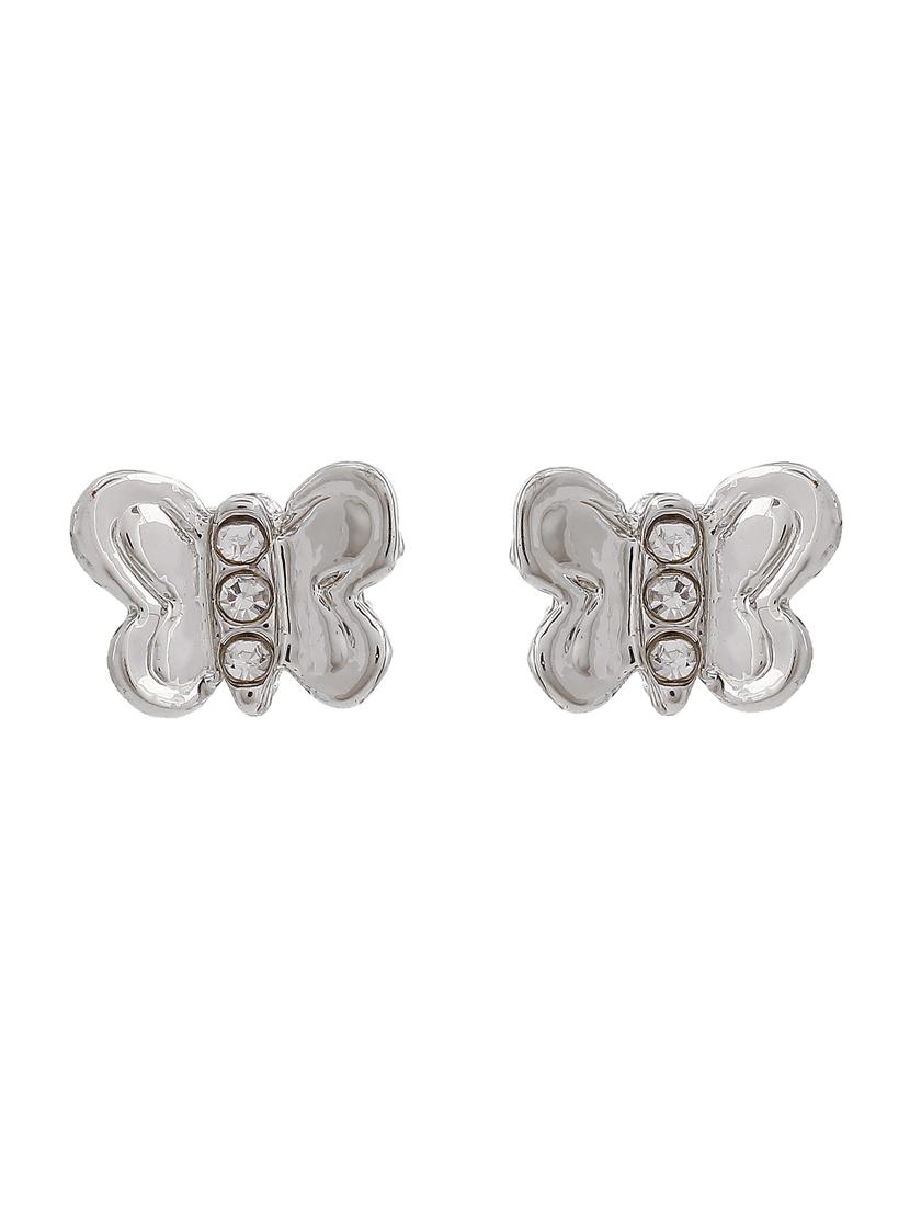 silver metal studs earring - 17327915 - Zoom Image - 2