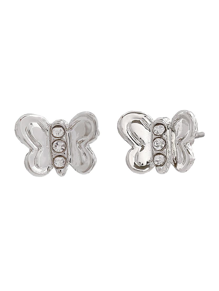 silver metal studs earring - 17327915 - Zoom Image - 4