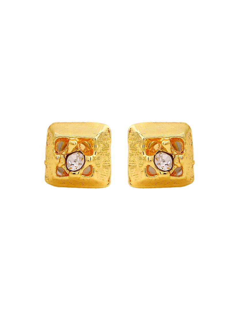 gold metal studs earring - 17327916 - Zoom Image - 4