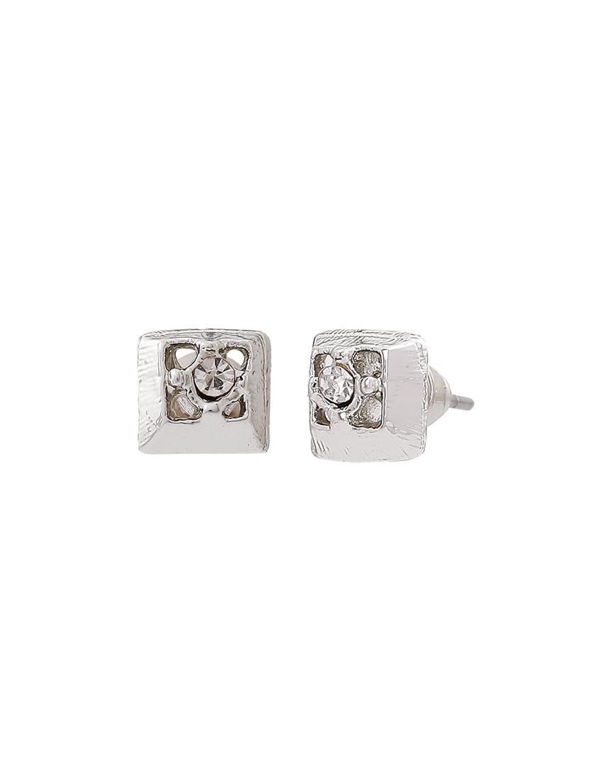 silver metal studs earring - 17327917 - Zoom Image - 4