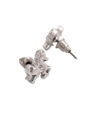 silver metal studs earring - 17327919 - Standard Image - 2