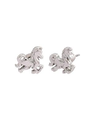 silver metal studs earring - 17327919 - Standard Image - 3