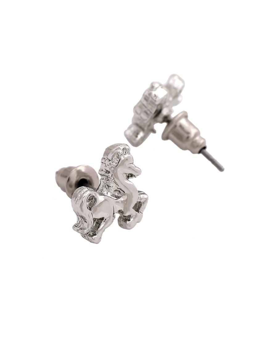 silver metal studs earring - 17327919 - Zoom Image - 2