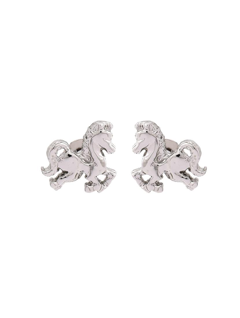 silver metal studs earring - 17327919 - Zoom Image - 4