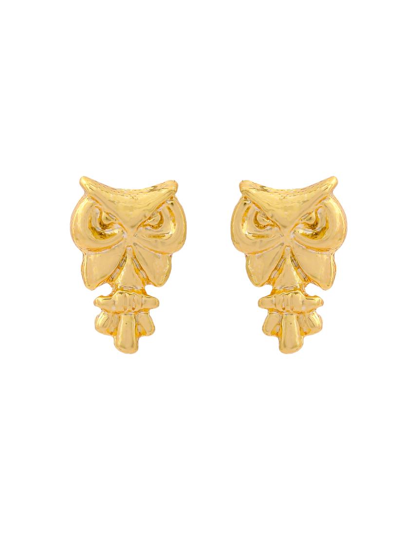 gold metal studs earring - 17327920 - Zoom Image - 2