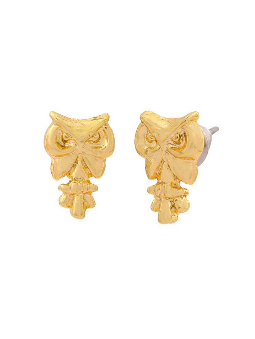 gold metal studs earring - 17327920 - Zoom Image - 3