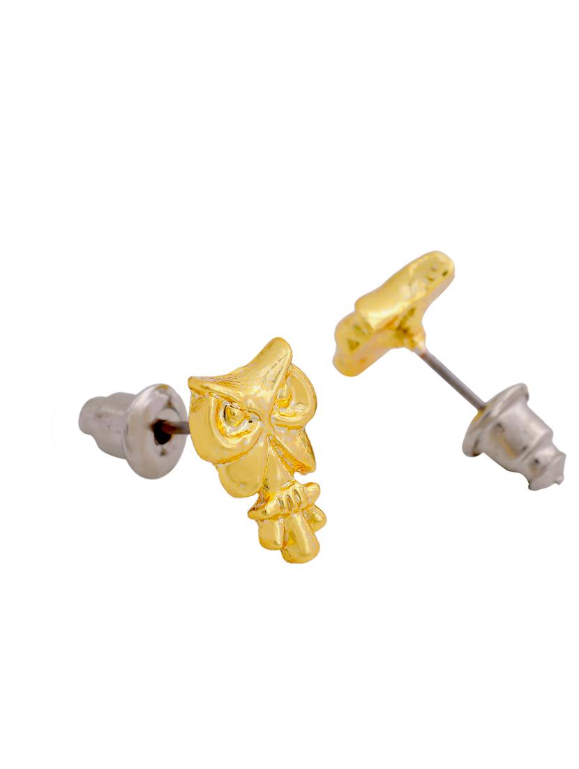 gold metal studs earring - 17327920 - Zoom Image - 4