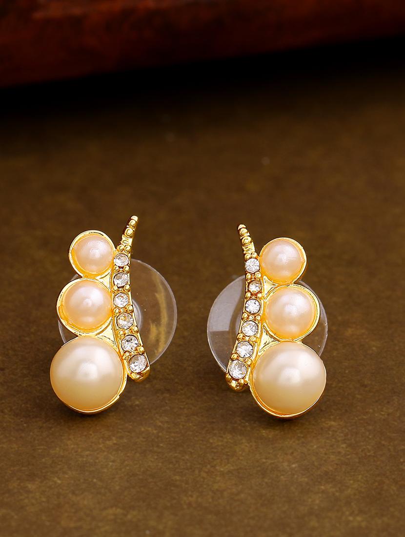 white metal studs earring - 17327934 - Zoom Image - 1
