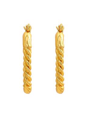 gold metal hoop earring - 17327939 - Standard Image - 3