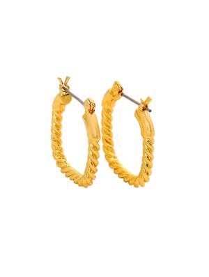 gold metal hoop earring - 17327939 - Standard Image - 4