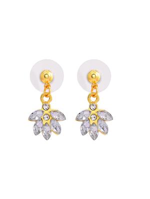 gold metal drop earring - 17327942 - Standard Image - 3