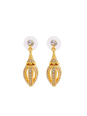 gold metal drop earring - 17327946 - Standard Image - 4