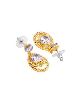 white metal drop earring - 17327949 - Standard Image - 3