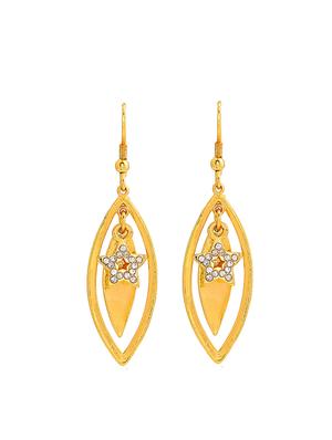 gold metal drop earring - 17327950 - Standard Image - 4