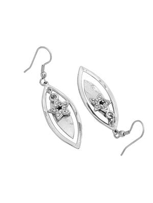 silver metal drop earring - 17327951 - Standard Image - 4