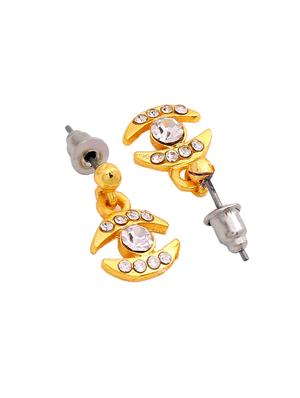 gold metal drop earring - 17327953 - Standard Image - 2