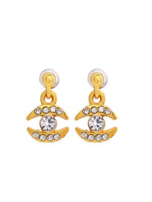 gold metal drop earring - 17327953 - Standard Image - 3