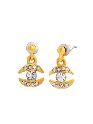 gold metal drop earring - 17327953 - Standard Image - 4