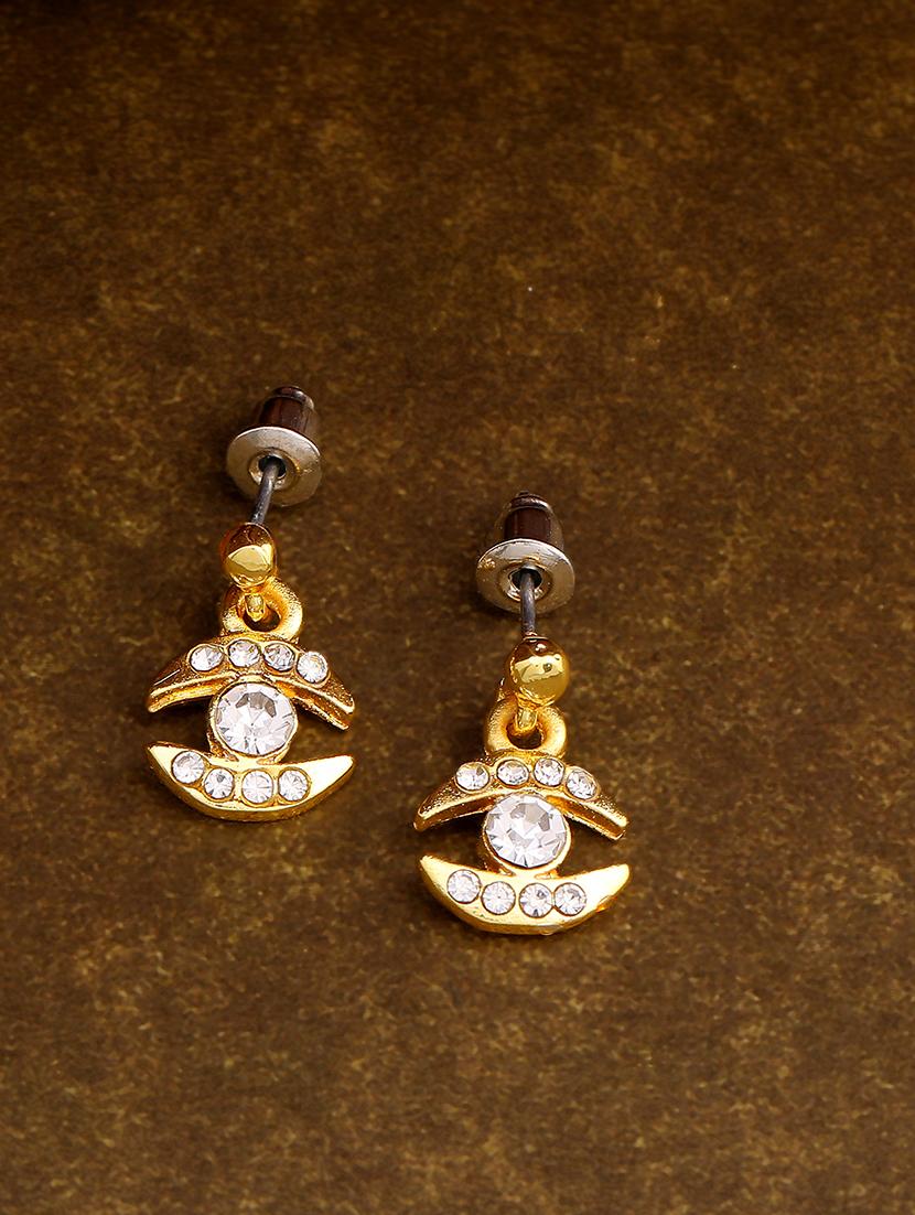 gold metal drop earring - 17327953 - Zoom Image - 1